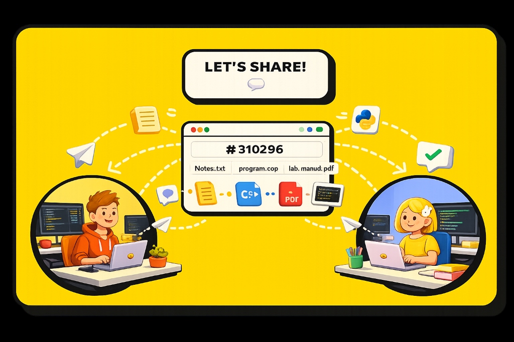 Let's Share Collaboration Illustration